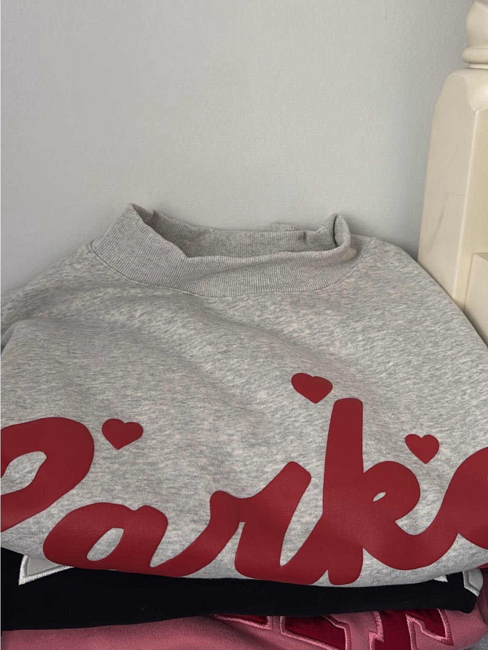 Parke Pink Logo Crewneck Sweatshirt